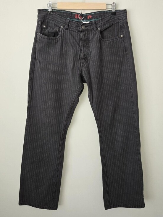 BDG Denim - BDG Urban Outfitters grey pinstripe straight jeans size 34 Unisex